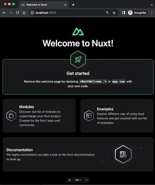 Nuxt3 Welcome Page